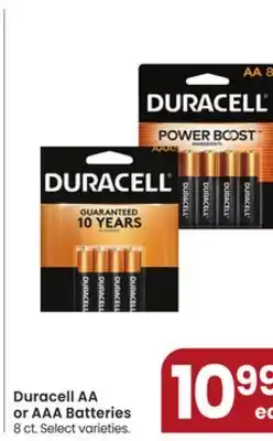 Jewel-Osco Duracell AA or AAA Batteries offer