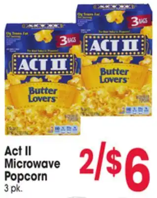 Jewel-Osco Act II Microwave Popcorn offer
