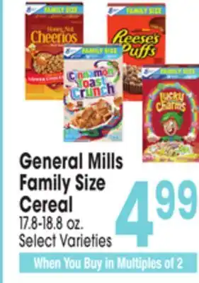 Jewel-Osco General Mills Family Size Cereal offer