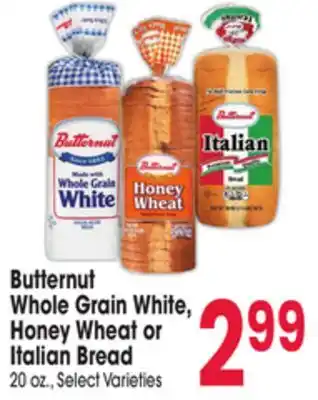 Jewel-Osco Butternut Whole Grain White, Honey Wheat or Italian Bread offer