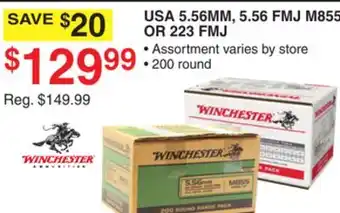 Dunham's Sports USA 5.56MM, 5.56 FMJ M855 OR 223 FMJ offer