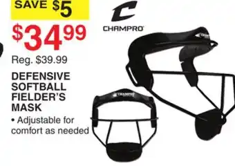 Dunham's Sports CHAMPRO DEFENSIVE SOFTBALL FIELDER'S MASK offer