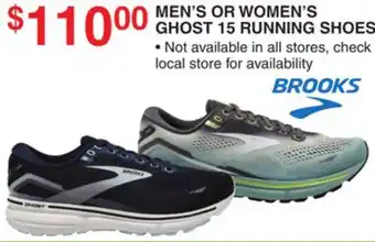 Dunham's Sports BROOKS MEN'S OR WOMEN'S GHOST 15 RUNNING SHOES offer