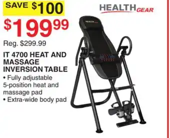 Dunham's Sports 4700 HEAT AND MASSAGE INVERSION TABLE offer