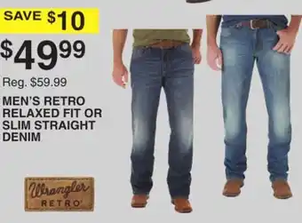Dunham's Sports MEN'S RETRO RELAXED FIT OR SLIM STRAIGHT DENIM offer