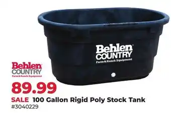 Runnings 100 Gallon Rigid Poly Stock Tank offer