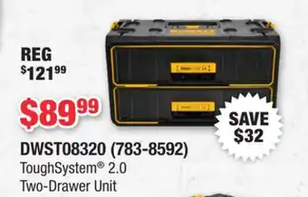 Runnings DEWALT ToughSystem 2.0 Two-Drawer Unit offer