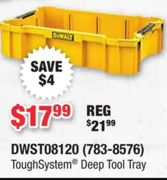 Runnings DEWALT ToughSystem Deep Tool Tray offer