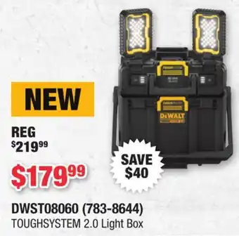 Runnings DEWALT TOUGHSYSTEM 2.0 Light Box offer