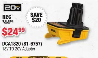 Runnings DEWALT 18V TO 20V Adapter offer