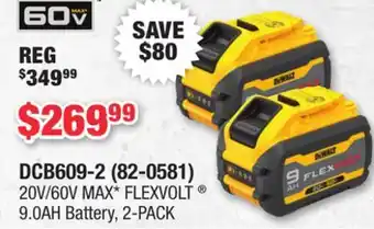 Runnings DEWALT 20V/60V MAX FLEXVOLT 9.0AH Battery, 2-PACK offer