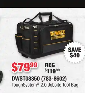 Runnings DEWALT ToughSystem 2.0 Jobsite Tool Bag offer