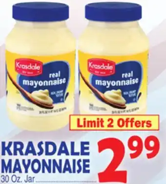 Bravo Supermarkets KRASDALE MAYONNAISE offer