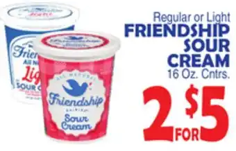 Bravo Supermarkets FRIENDSHIP SOUR CREAM offer