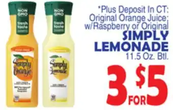 Bravo Supermarkets SIMPLY LEMONADE offer
