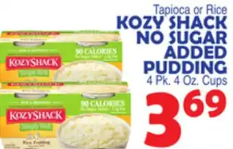 Bravo Supermarkets KOZY SHACK NO SUGAR ADDED PUDDING offer