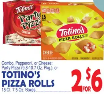 Bravo Supermarkets TOTINO'S PIZZA ROLLS 15 Ct. 7.5 Oz. Boxes offer