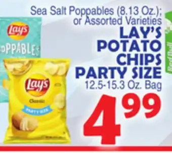 Bravo Supermarkets LAY'S POTATO CHIPS PARTY SIZE 12.5-15.3 Oz. Bag offer