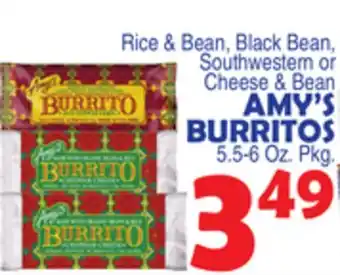 Bravo Supermarkets AMY'S BURRITOS offer