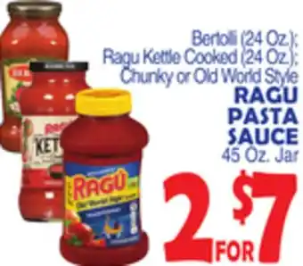 Bravo Supermarkets RAGU PASTA SAUCE 45 Oz. Jar offer