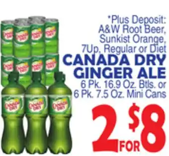 Bravo Supermarkets CANADA DRY GINGER ALE offer