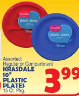 Bravo Supermarkets KRASDALE 10 PLASTIC PLATES offer