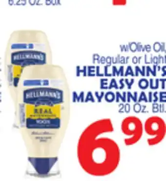 Bravo Supermarkets HELLMANN'S EASY OUT MAYONNAISE offer