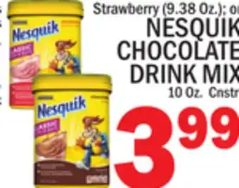 C Town NESQUIK CHOCOLATE DRINK MIX 10 Oz. Cnstr offer