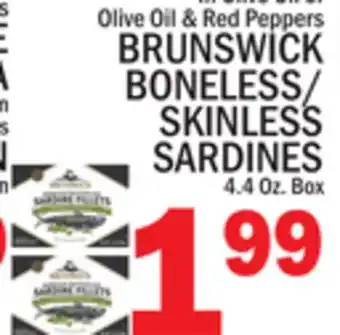 C Town BRUNSWICK BONELESS/SKINLESS SARDINES offer