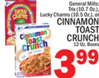 C Town CINNAMON TOAST CRUNCH 12 Oz. Boxes offer