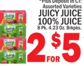 C Town JUICY JUICE 100% JUICE offer