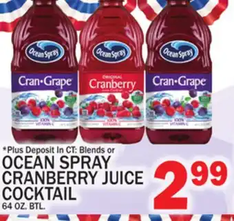 C Town OCEAN SPRAY CRANBERRY JUICE COCKTAIL offer