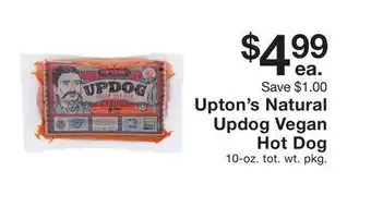 Fairway Store Market Upton's Natural Updog Vegan Hot Dog offer