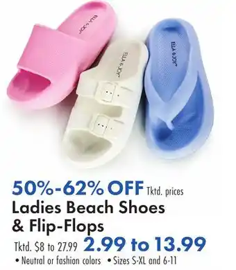 Boscov's Ladies Beach Shoes & Flip-Flops offer