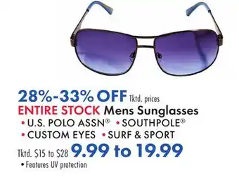 Boscov's ENTIRE STOCK Mens Sunglasses offer