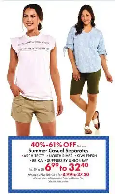 Boscov's Summer Casual Separates offer