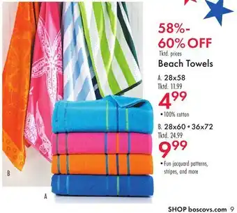 Boscov's Beach Towels offer