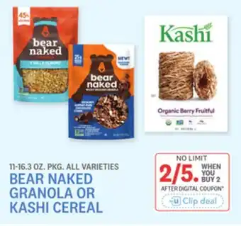 Kings Food Markets BEAR NAKED GRANOLA OR KASHI CEREAL offer