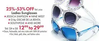 Boscov's Ladies Sunglasses offer