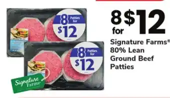 ACME Signature Farms 80% Lean Ground Beef Patties offer