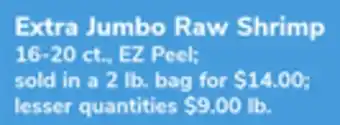 ACME Extra Jumbo Raw Shrimp offer