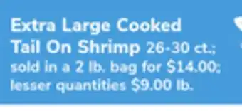 ACME Extra Large Cooked Tail On Shrimp offer