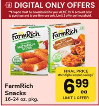 ACME FarmRich Snacks offer