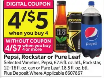 Stop&Shop Pepsi, Rockstar or Pure Leaf offer