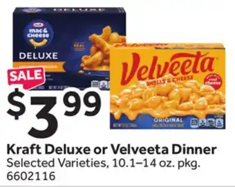 Stop&Shop Kraft Deluxe or Velveeta Dinner offer