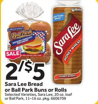 Stop&Shop Sara Lee Bread or Ball Park Buns or Rolls offer