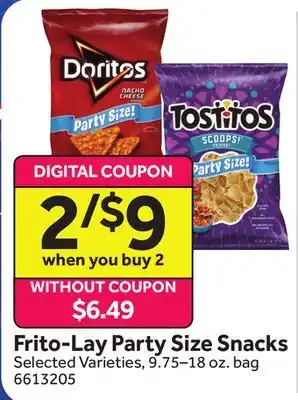 Stop&Shop Frito-Lay Party Size Snacks offer