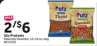 Stop&Shop Utz Pretzels offer