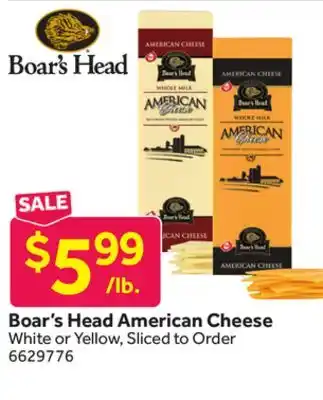 Stop&Shop Boar's Head American Cheese offer