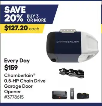 Lowe's 0.5-HP Chain Drive Garage Door Opener offer
